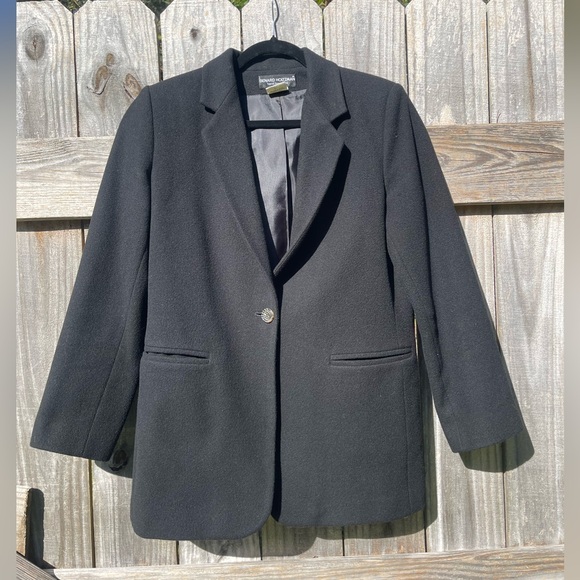 Harve Benard Jackets & Blazers - Benard Holtzman Harve Benard Ltd Wool Cashmere Blend Classic Black Blazer Size 8